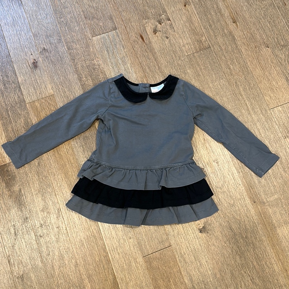 Hanna Andersson L/S ruffle top - size 100/4